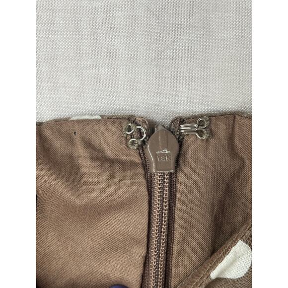 Nine West sleeveless polka dot dress brown/white, size 10, EUC - Picture 6 of 11